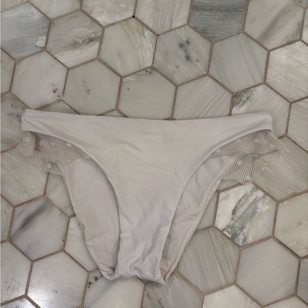 Elegant White Women's Swim Bottom